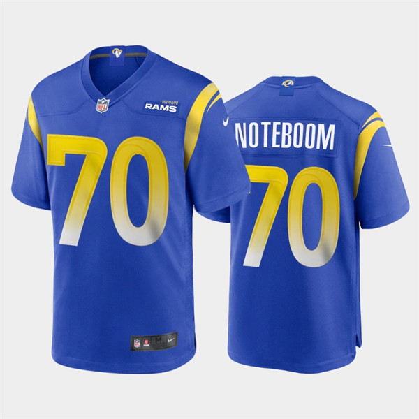 Men's Los Angeles Rams #70 Joseph Noteboom 2020 Royal Stitched Jersey